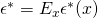 \epsilon^* = E_x \epsilon^*(x)
