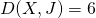 D(X,J) = 6