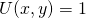 U(x,y) = 1