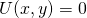 U(x,y) = 0