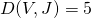 D(V,J) = 5
